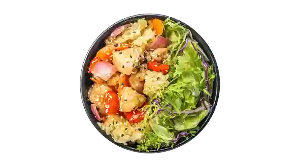 Страва Боул з куркою в кисло-солодкому соусі XL меню Bowl&Rice Боул з куркою в кисло-солодкому соусі XL меню Bowl&Rice
